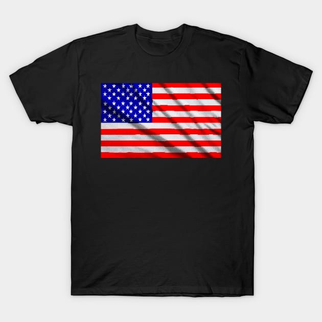 Pixel US flag T-Shirt by EvgeniiV